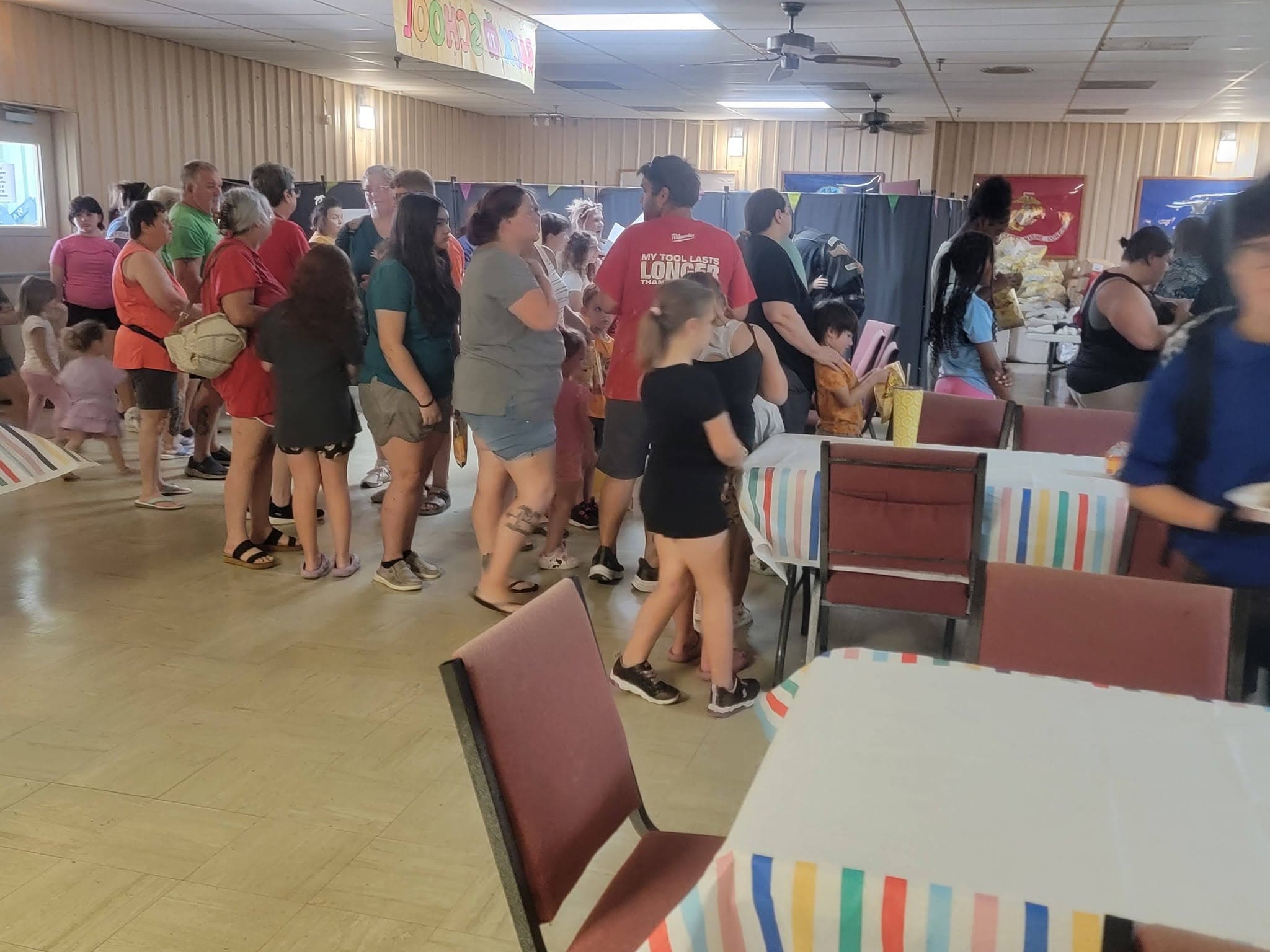 Families gathering at Involve Community Church’s Backpack Bash